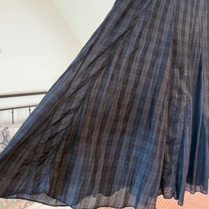 CP Shades midi plaid cotton/silk skirt XL